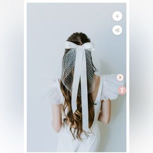 Untamed petals Ariana birdcage veil with bow